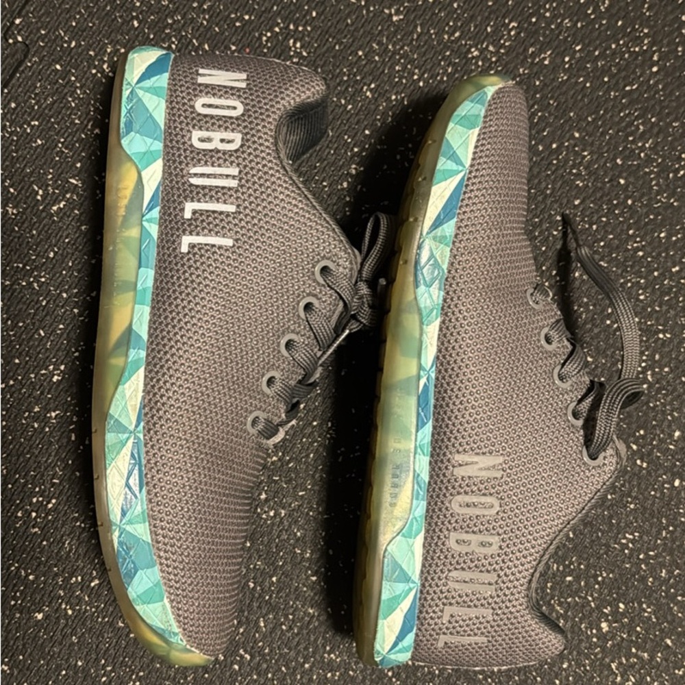NOBULL Charcoal and Aqua Training Sneakers